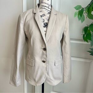 J. Crew Chino Tailored Two-Button Blazer Sandstone Beige Sz 4